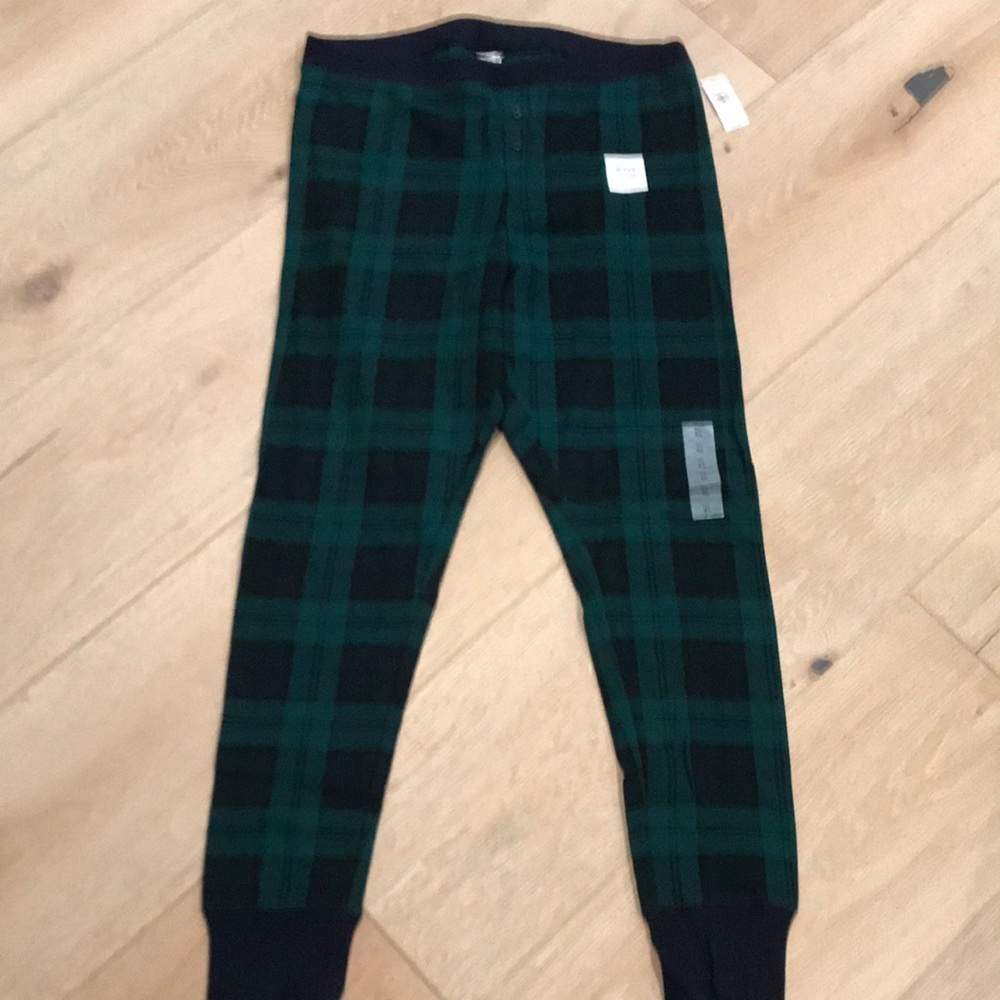 Green and Black Plaid Pajama Pants